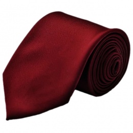 Boys Burgundy / Wine Plain Satin Tie (45'')